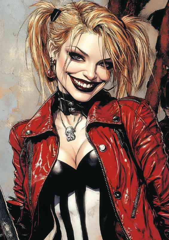 Harley Quinn style vector