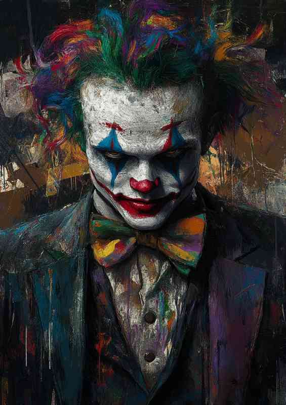 Joker the clown painted art