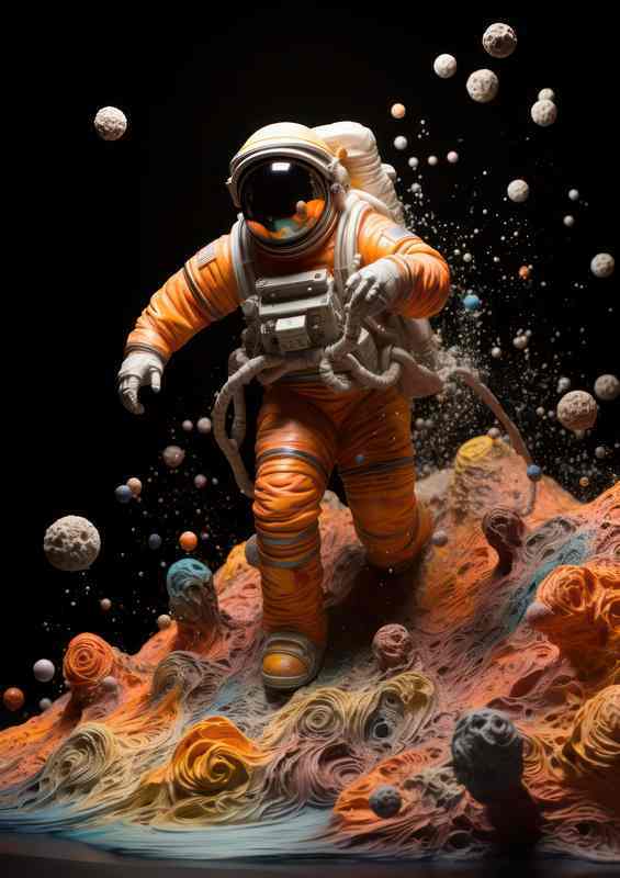 Galactic Pioneer Mans Journey to New Worlds