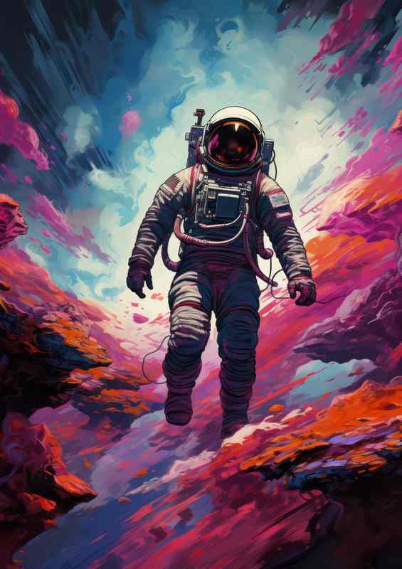 Infinite Pioneer Astronauts Journey to the Cosmos