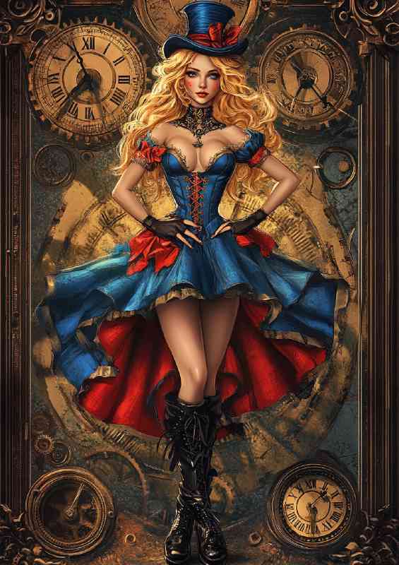 Alice in Wonderland steampunk full-body