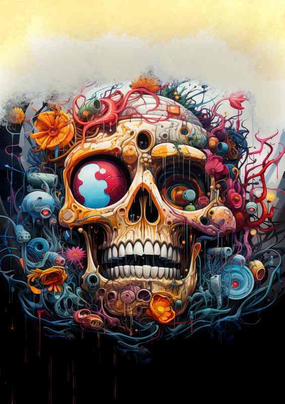 Crazy skull explosion