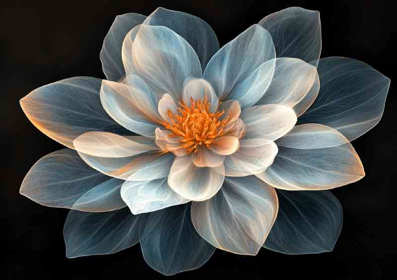 A large flower with petals in shades of blue and whit 834ee8a1-6ba8-496b-916b-908b5c315246