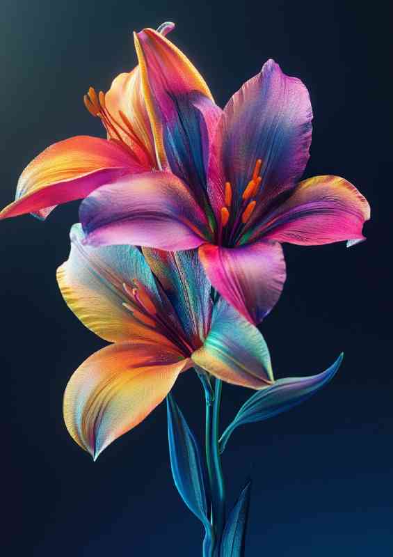 Colorful Flowers hyper realistic