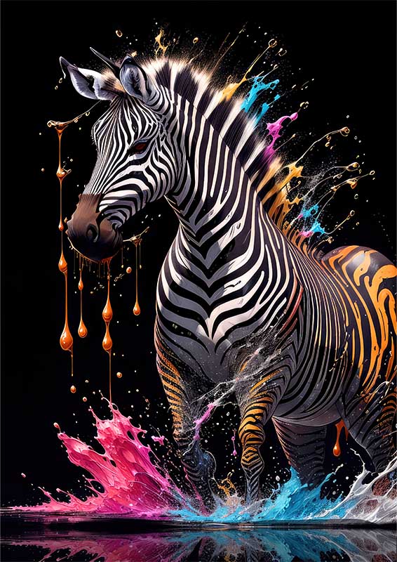 Zena The Zebra A World Of Rainbows