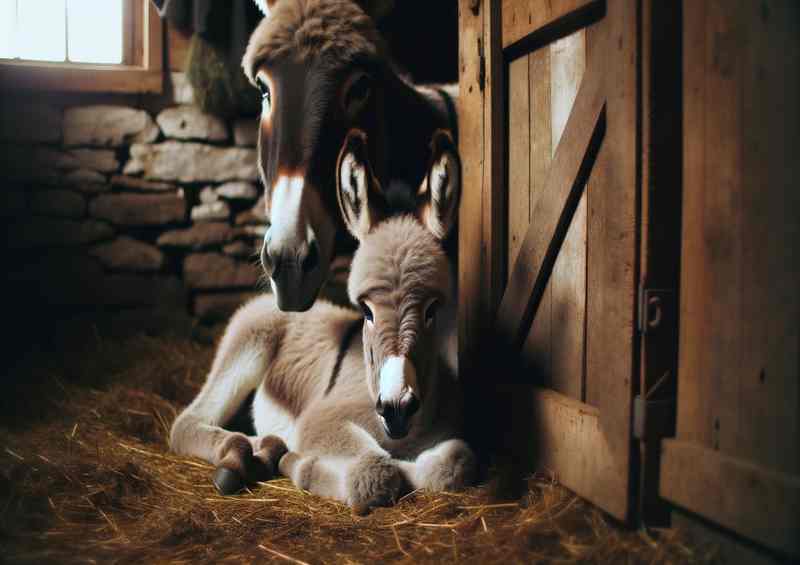 Barnyard Baby Donkey Metal Poster
