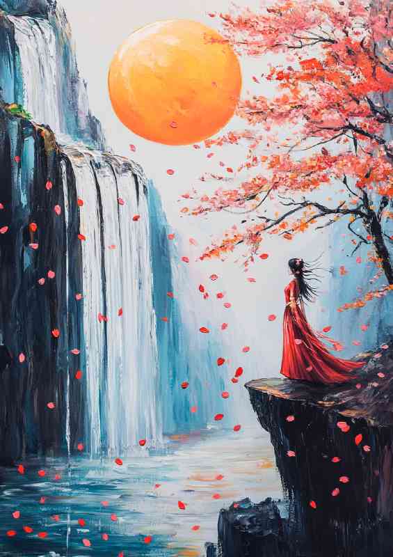 Style of a Chinese ancient girl painting