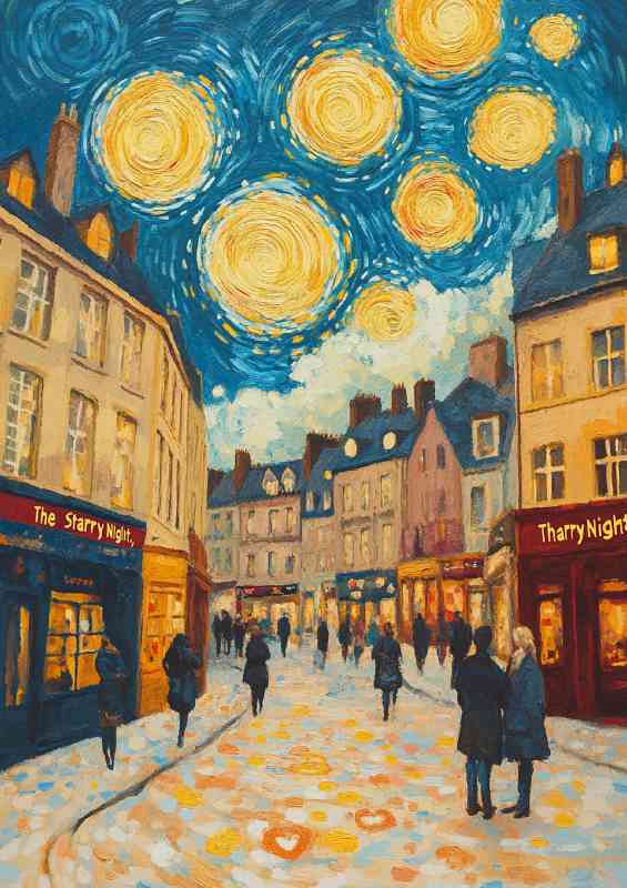 Oil painting of the old market towns