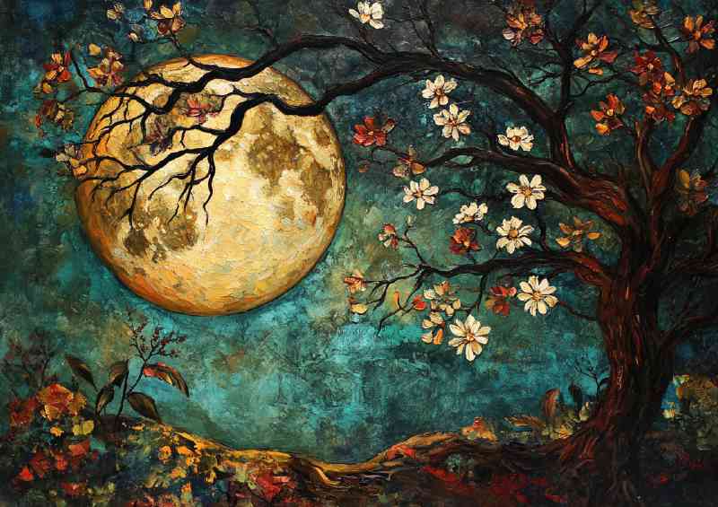 Enchanting celestial scene unfolds as the moon