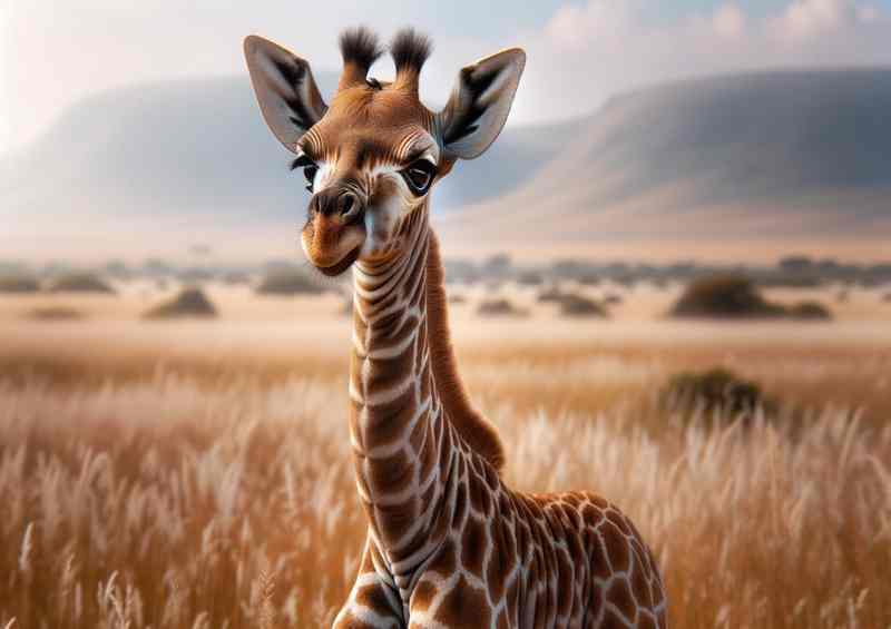 Gentle Giants Offspring baby giraffe standing tall