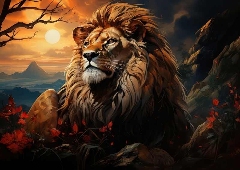 Lion Looking magnificent basking in the sun