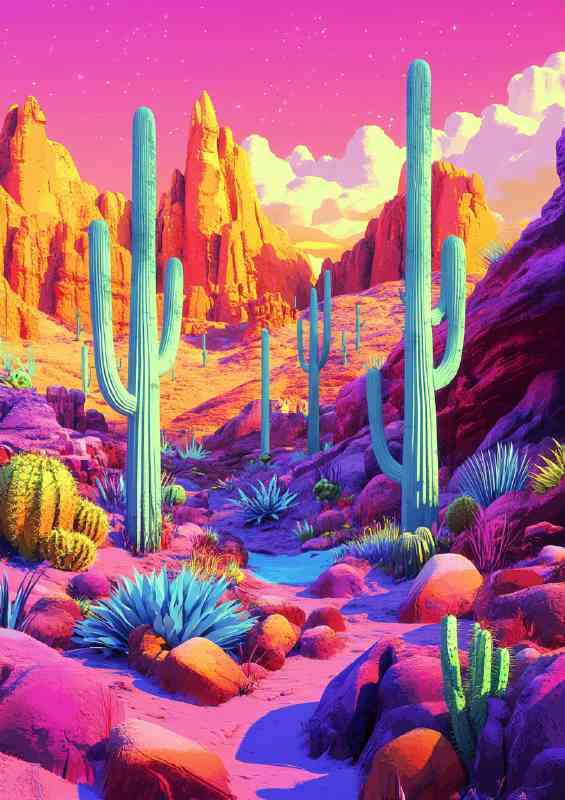 Fluid motifs of the desert cacti and surreal