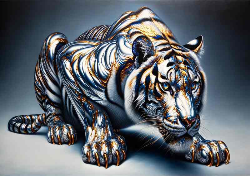 Metallic Menace a tiger with a unique metallic sheen