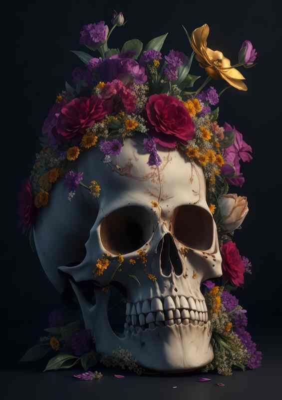 Floral Skull Symphony-gigapixel-hq-height-14400px