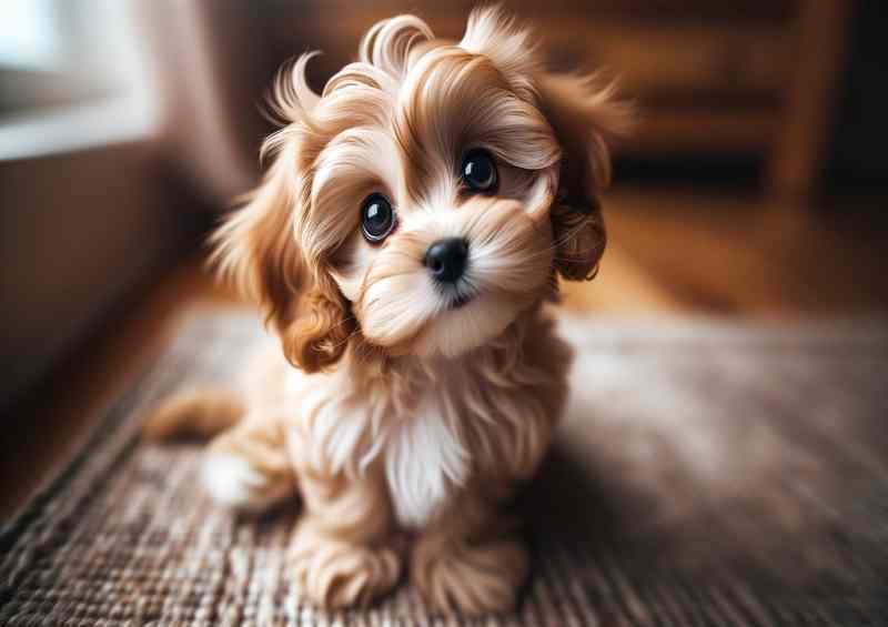 Perfec-Pet Metal Poster | Fluffy Puppy with Big Eyes
