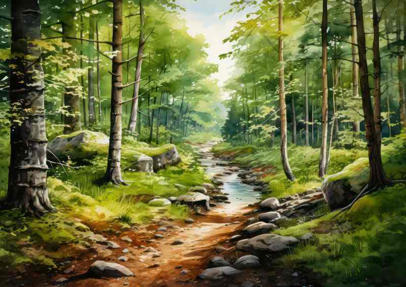 A Beautiful Forest With A Path Nestled Through It