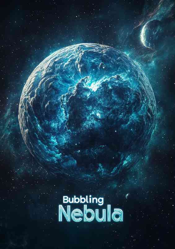 Swirling blue and green nebulae space series