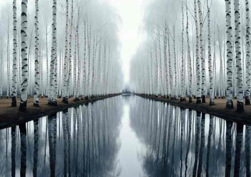 Elegance in Grayscale Trees by Waters Edge