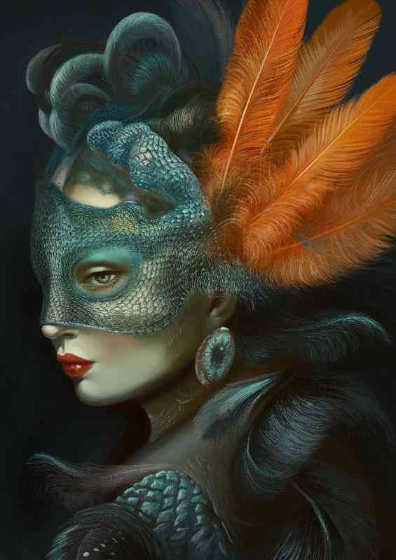 Fantastical portrait of a woman adorned