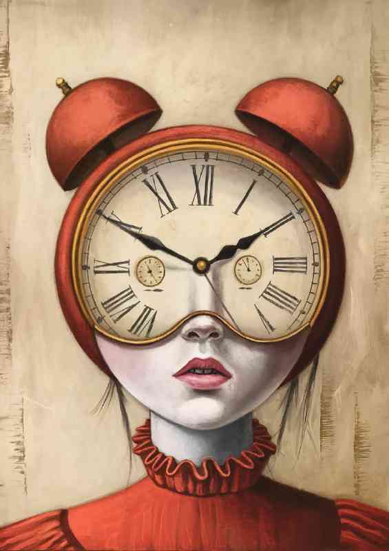 Surrealistic portrayal of a female figure