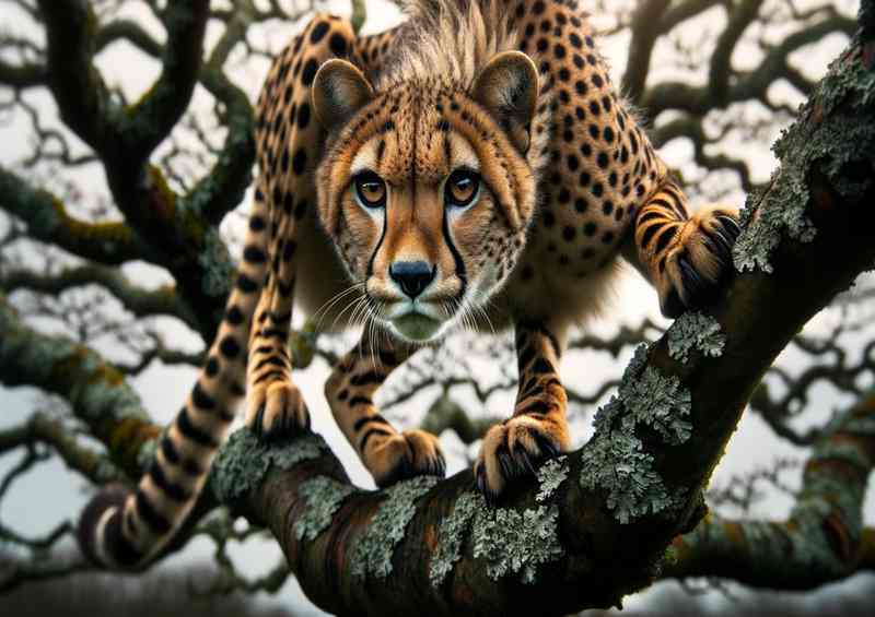 Cheetah Pattern Metal Poster