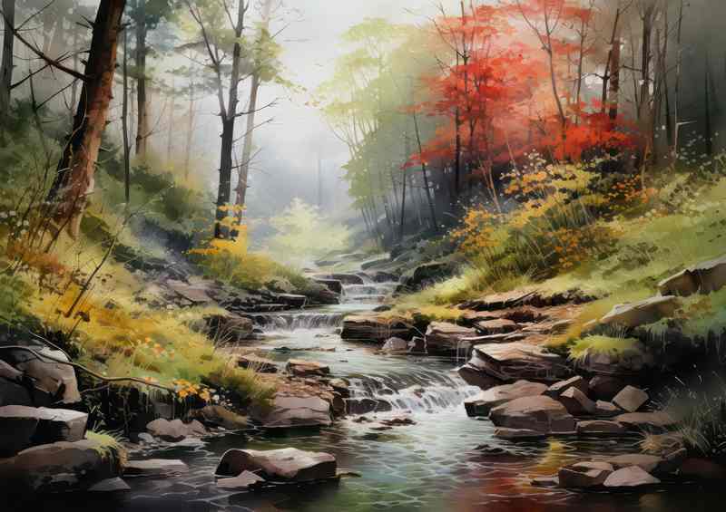The River and Colorful Trees Delight