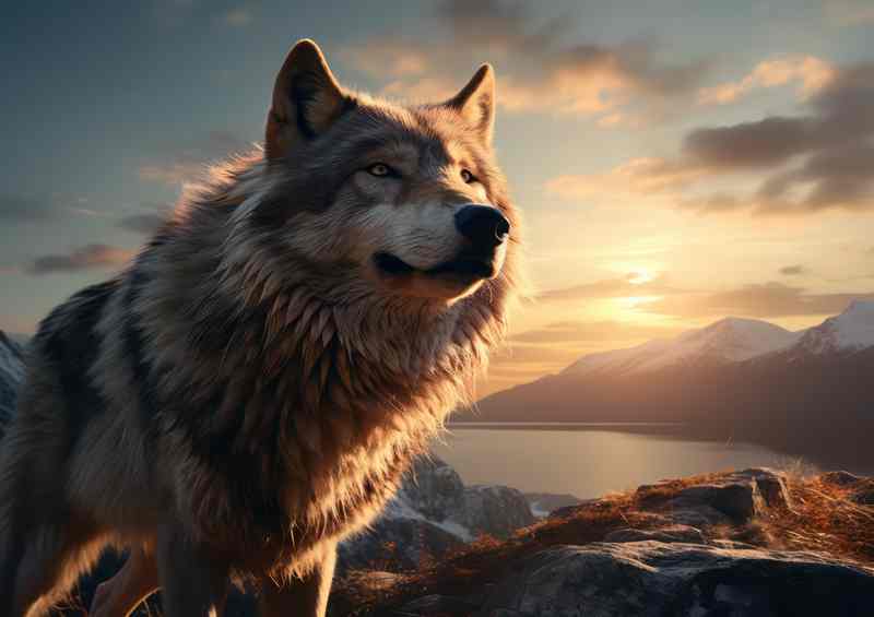 Wolf On top of the mountains