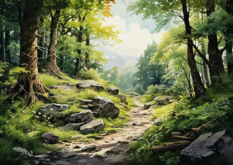 The Winding Path In The Forest