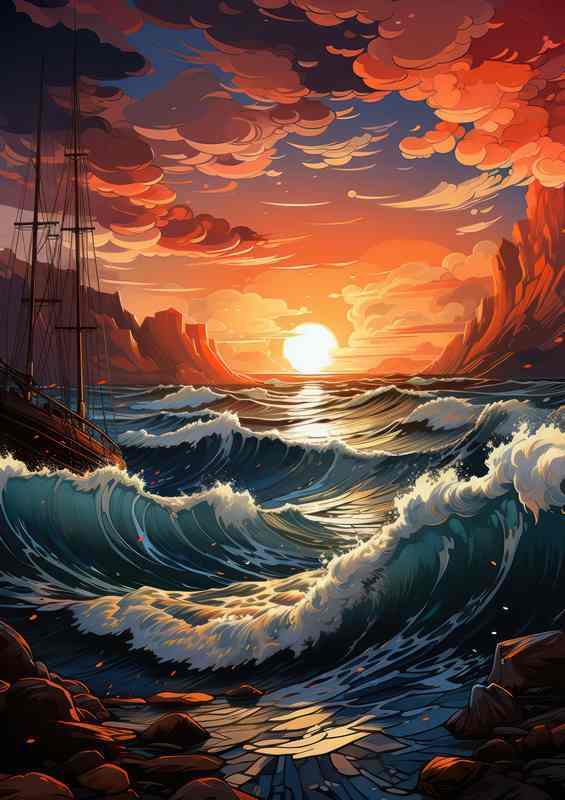 Aqua Symphony Colorful Seascape Delight