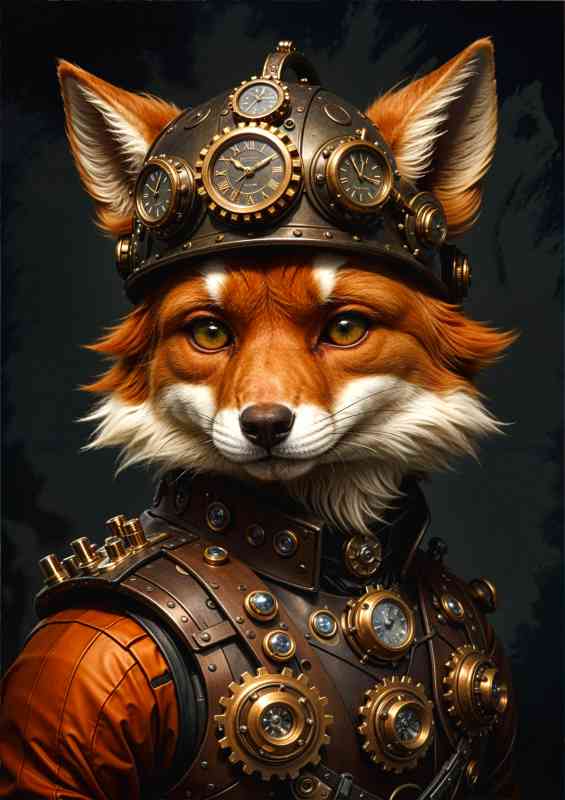 Steampunk Fantastic mr fox in vintage attire