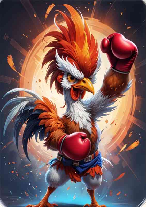 The boxing rooster