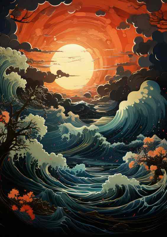 Oceans Dance Blood Moons Eerie Glow