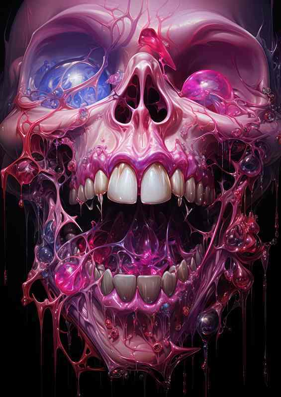 Haunting Halos skull Light in Macabre Art
