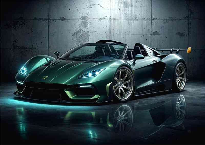 Ac corbra british racing green super car