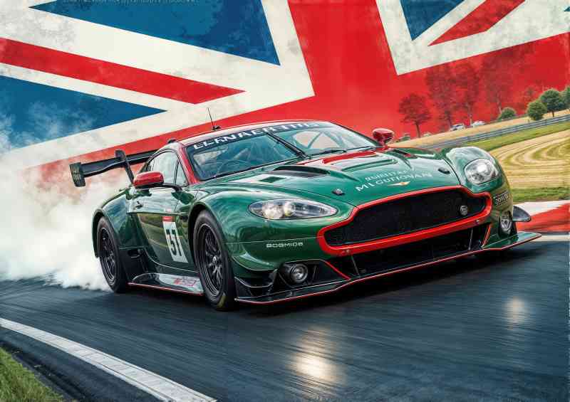 British racing at its very best green aston martin style