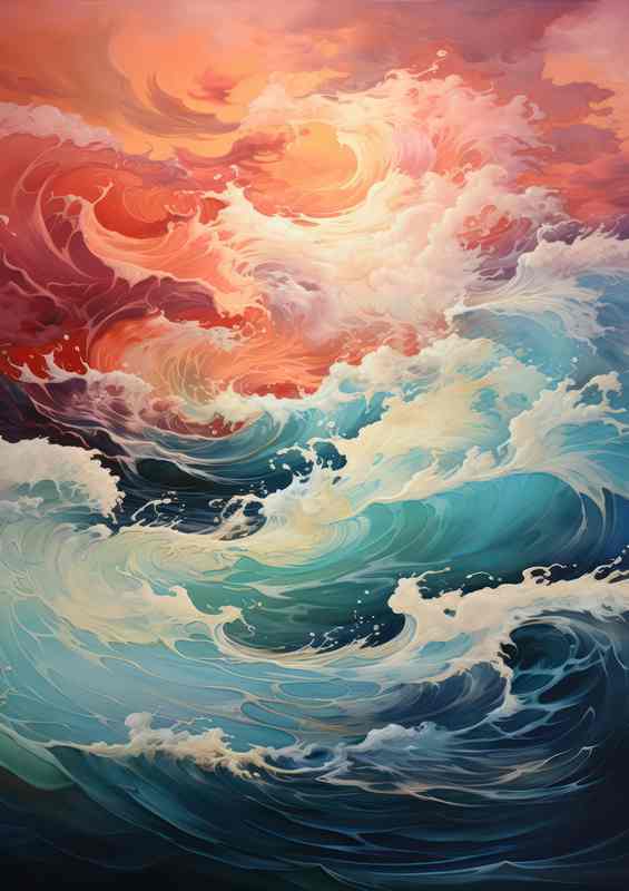 Vibrant Turbulence Seas in Riotous Motion