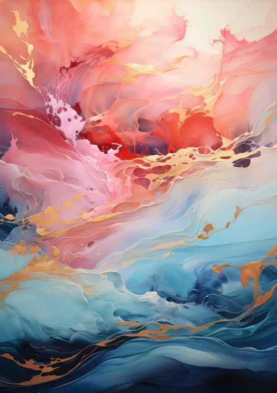 Vivid Turbulence Colorful Palette of Seas