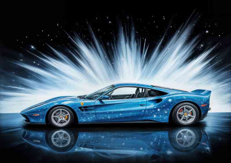 Laferrari stunning style electric blue with splashes
