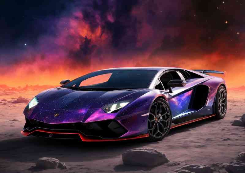 Lamborghini in the bleak background