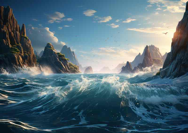 Daylight Struggles Seas in Turbulent Motion
