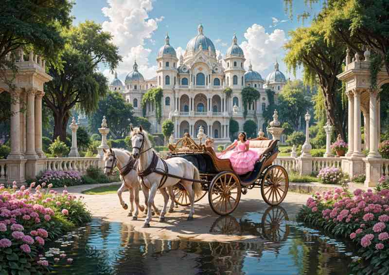 Princess in the horse drawn carridge