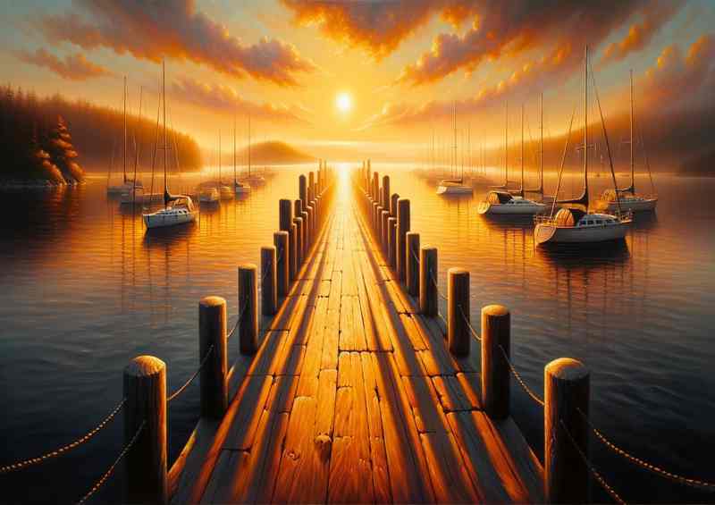 Harbors Hush serene harbor scene with a jetty