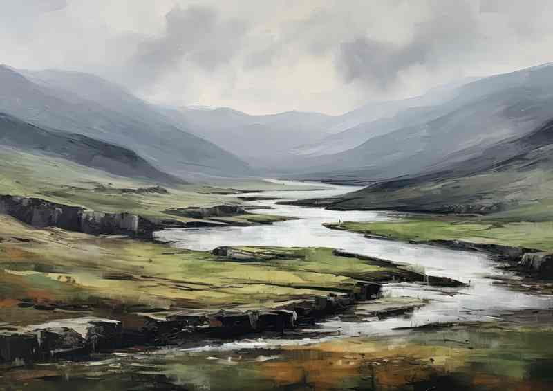 Stream running through the mountains