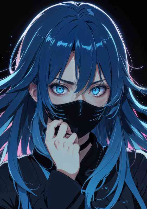 Anime girl in blue