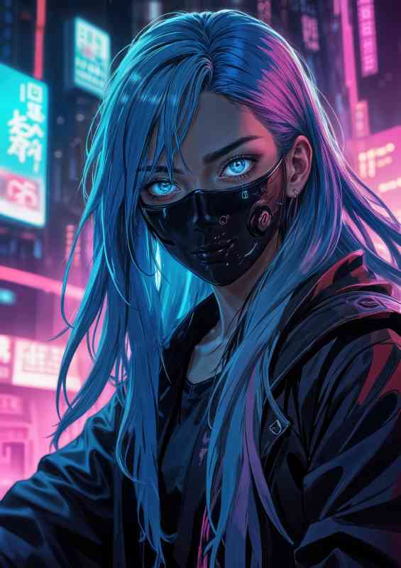 Cyberpunk anime style female