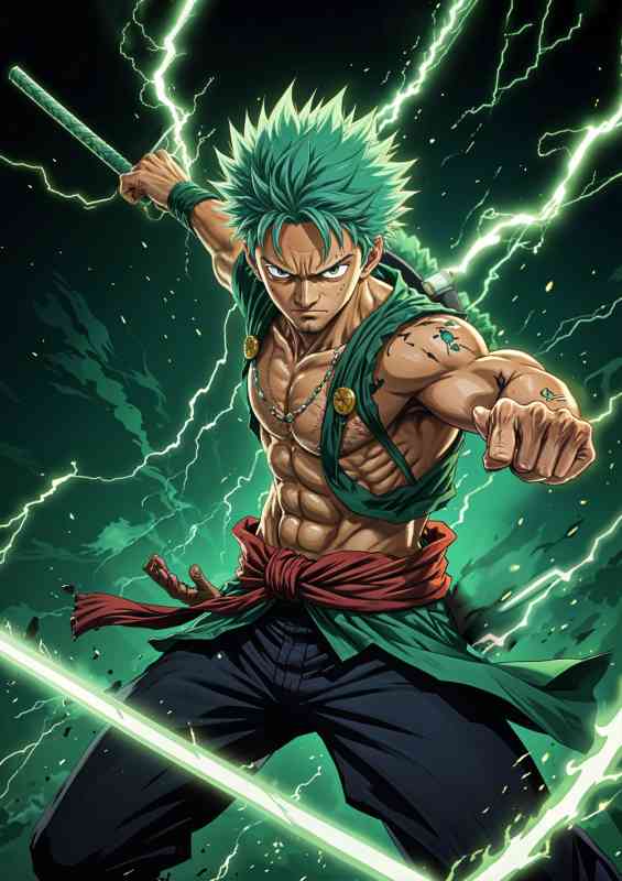 One Piece Roronoa Zoro full green