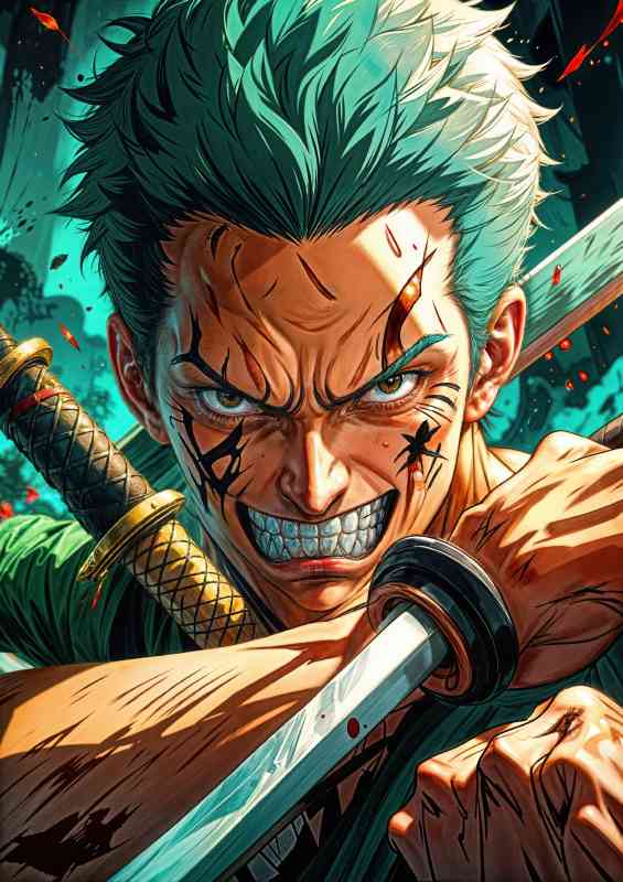 One Piece Roronoa Zoro in battle
