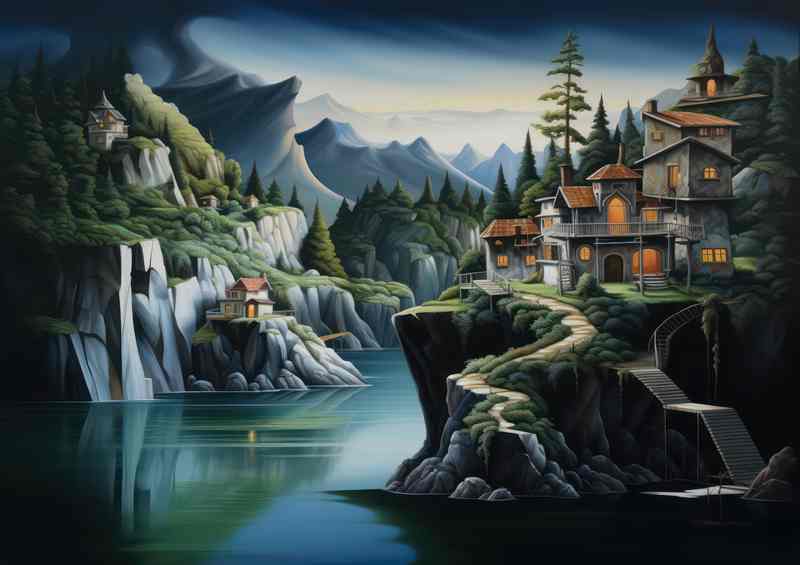 The Little house on the hil by the lake