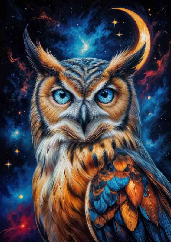 Close up of the night owl dreamy skies