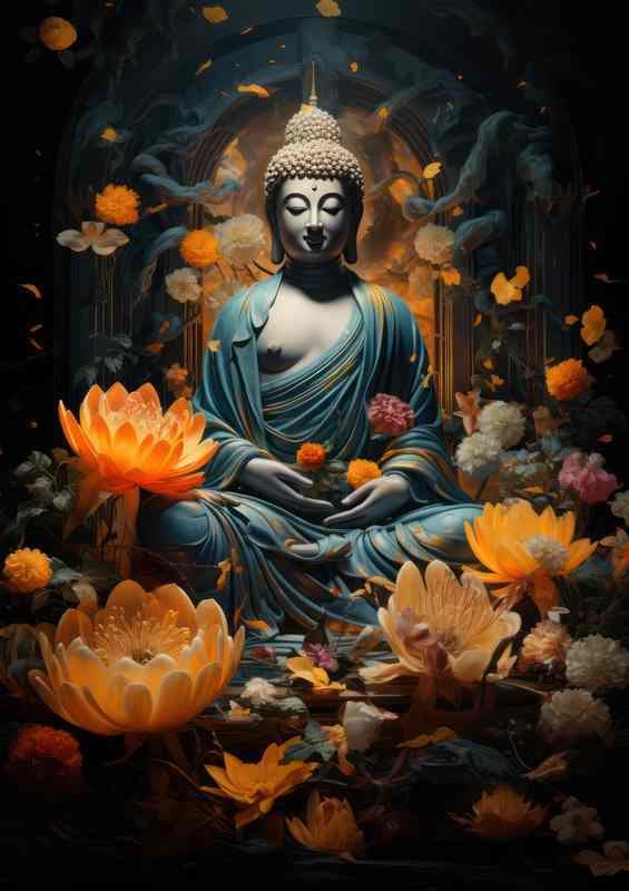 The Radiant Aura of Buddha Discovering Divine Grace